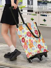 頑丈なハンドル付きショッピングカート【折りたたみ式・家庭用・便利】