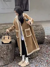 高級感あるロングコート【ファー付き・シープスキン・スタイリッシュデザイン】