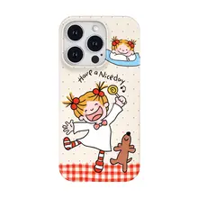 可愛いキャラクターのデザインiPhone用ケース【全包囲タイプ・女の子向け】