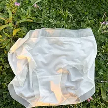 極上の柔らかさ モダール女性用中腰ヒップハンカチ風レースパンツ