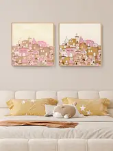 北欧風の小さな家の装飾画【リビング・ダイニング・書斎・子供部屋・寝室用】