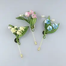 DIY材料パック 鈴蘭ブローチ【古風デザイン・制作アクセサリー・動画チュートリアル付き】