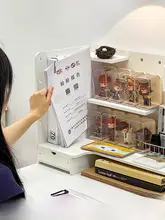 オフィス用立式穴あけ不要収納ラック【デスクサイド用・多機能・整理整頓】
