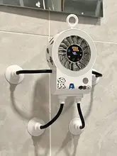 卓上扇風機 USBファン ロボットデザイン 吸盤タイプ 静音 長時間バッテリー  穴あけ不要 ポータブル デスク 車内 涼感