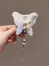 高級感あるバタフライクリップ【国風デザイン・後頭部用・半分アップ】