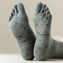 防臭吸汗五本指ソックス【コットン・中筒・足底マッサージ機能】