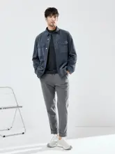 JSSD HOMME オーストラリア製メリノウール メンズクルーネックニットセーター【CJM028】