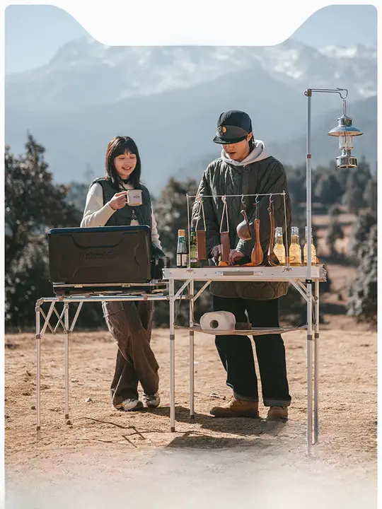 Naturehike MDF製 折りたたみ式アウトドア料理テーブル【キャンプ・ピクニック用・収納便利】