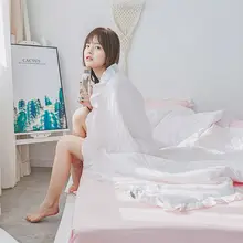 夏用冷感ケット【プリンセススタイル・ミルクシルク・水洗い可能・薄手・二人用】（セットアップ対応）