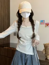 復古風ドローストリングデザインの皺加工Tシャツ【春用・小柄女性向け・上品デザイン】