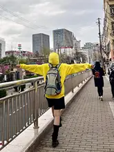 カラーブロックデザイン 大容量リュックサック【学生用・アウトドア・登山用】