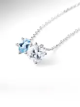 Arcoiris 天然アクアマリン925純銀ネックレス【女性用・軽奢・ギフトにも最適】