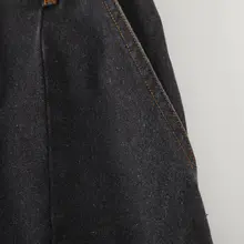 ハイウエストAラインフリンジ付きレトロデニムスカート（セットアップ対応）