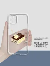 可愛いウサギとハンバーガーのイラスト入りスマホケース【iPhone用・透明・衝撃吸収・カートーンデザイン】