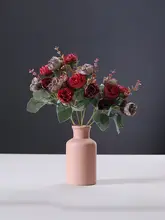 現代的なシンプルデザインの欧風陶器花瓶【インテリア装飾用】