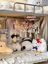 お部屋用 おもちゃ収納ハンモックネット【コットンロープ・壁掛け用・人形・玩具収納】