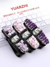 車用眼鏡クリップ【多機能・ダイヤモンド装飾・サンバイザー用】