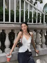 Pang You レーストリミング キャミソール【ボタン付き・夏用・女性用】