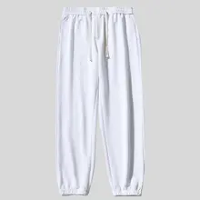 夏用 メンズ ワイドフィット スポーツパンツ【薄手・束脚デザイン・秋冬対応】