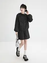 紫色フード付きUVカット薄手防止衣【夏用・女性・ショートパンツ・デザイン】（セットアップ対応）