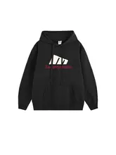 カジュアルな文字プリントフード付きパーカー【秋冬用・女性・トレンドデザイン】（セットアップ対応）