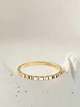 ピンキーリング ジョイントリング レディース 14Kゴールドプレート スクエア 立体的 シンプル 重ね付け ミニマル