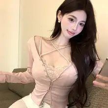 魅力を引き立てるレースキャミソールブラウス【フィット感抜群・上品なデザイン】（セットアップ対応）