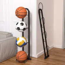 スポーツ用ボール収納ラック【バスケットボール・サッカー用・スタンド型・家庭用】