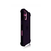 スマホケース iPhone16 対応シーン 磁気吸引感 チタングレー マットシンプルスタイル ソフトエッジハードケース 超衝撃吸収デザイン