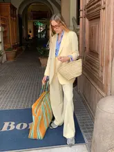 天然草編みトートバッグ【フランス風・大容量・手提げ・ピクニックバスケット・手作り】