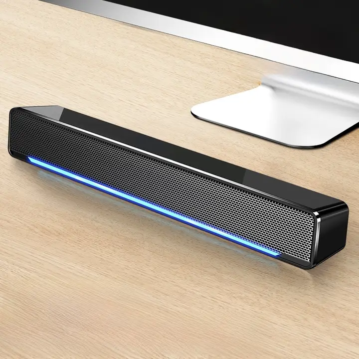 SADA デスクトップ PC スピーカー【小型・低音ウーファー・マイク付き】