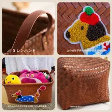 アメリカンスタイル模造籐収納バスケット【大容量・衣類・お菓子・おもちゃ収納用】