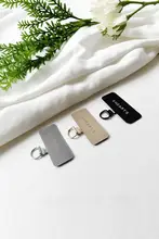 超薄型金属スマートフォンクリップ【ステンレス製・ストラップ用フック・接続パッド・ショルダーチェーン用固定シート】