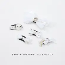 ペット用リボンヘアクリップ【マルチーズ犬用・おしゃれなデザイン】（セットアップ対応）