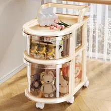 多機能収納カート【お菓子・おもちゃ整理用・移動可能・リビング用】
