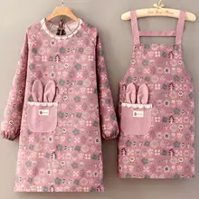 防水エプロン【長袖・キッチン用・おしゃれなデザイン】