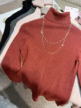 シームレスニットハイネックインナーセーター【秋冬用・極上の柔らかさ・光沢感あり】