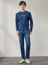ウール混紡 水洗いデニムパンツ【秋冬用・ストレート・カジュアル】
