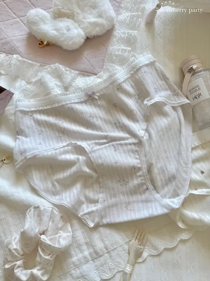 快適な小熊デザインのモダール製女性用パンティ【純綿・加長タイプ・抗菌】