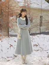 ヴィンテージ風ウエストフィットウールコート【女性用・冬・おしゃれ・小柄向け】