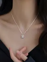 純銀製 ベイ子ネックレス【洗練されたデザイン・鎖骨チェーン・女性用】