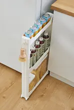 7cm超細隙間収納ラック【キッチン・冷蔵庫横・バスルーム用・トイレ収納】