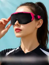 女性用防曇・防水大フレームスイミングゴーグル【近視対応・泳帽付き】