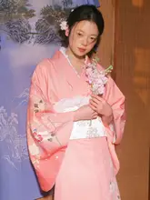 山鳥色 和風改良着物