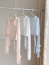柔らかいリボン付きカーディガン【大人可愛い・エアコン対策・薄手】