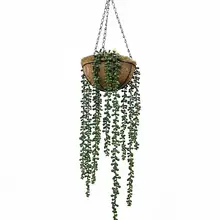 フェイクシダ植物 天井吊りボール インテリア装飾 植物壁景用 家庭用飾り 偽花アート