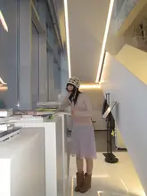 薄手チェック柄ハイウエストAライン中丈スカート【フランス風・クラシックデザイン・ドレープ感】（セットアップ対応）