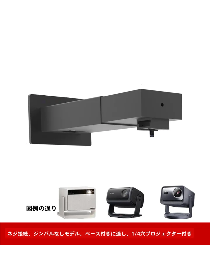 備品収納可能な壁掛けプロジェクターブラケット【適応機種多数・簡単取り付け】