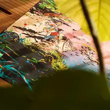 芸術家デザインの壁掛けアートタペストリー【インテリア装飾・炎のモチーフ】