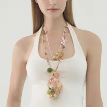 かわいいぬいぐるみクマネックレス【多彩な着用スタイル・バッグ吊り下げ可】（セットアップ対応）